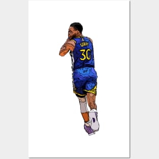 Stephen Curry Night Night Celebration 2 Posters and Art